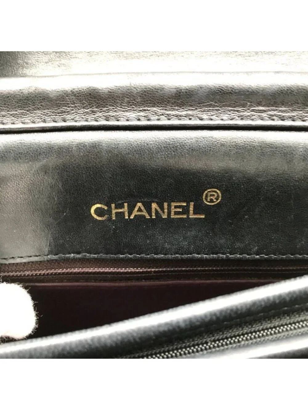 Chanel CC Logo Quilted Leather Turnlock Chain Shoulder Bag Black